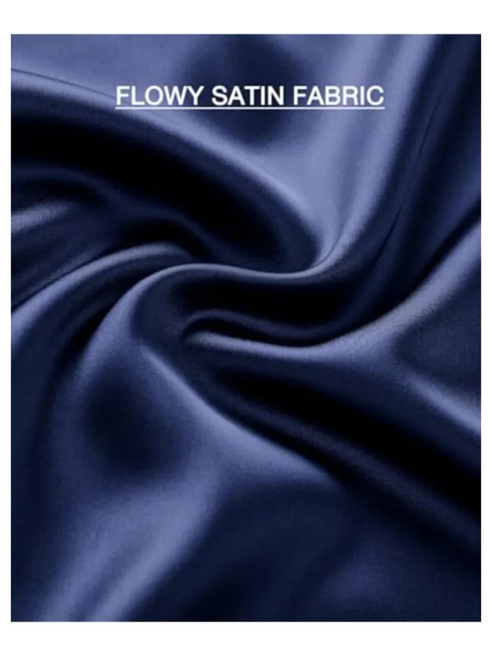 Flowy Satin A-Line Midi Skirt High Waist Elastic Ruffle Hem